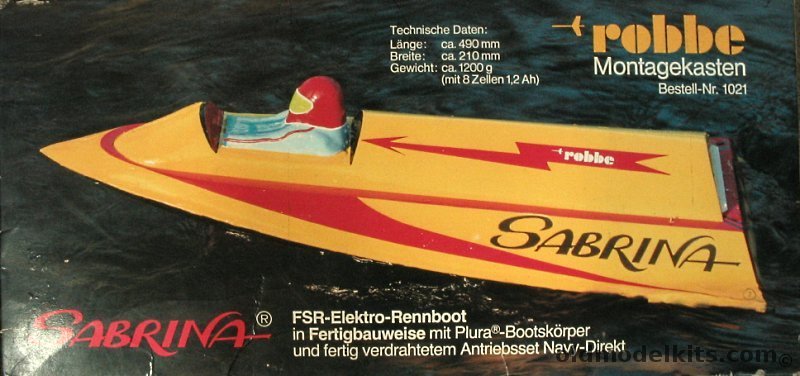 Robbe Sabrina Racing RC Powerboat - With Navy-Direkt Motor #4104, 1021 plastic model kit